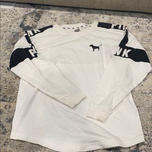 Pink White and black sweatshirt